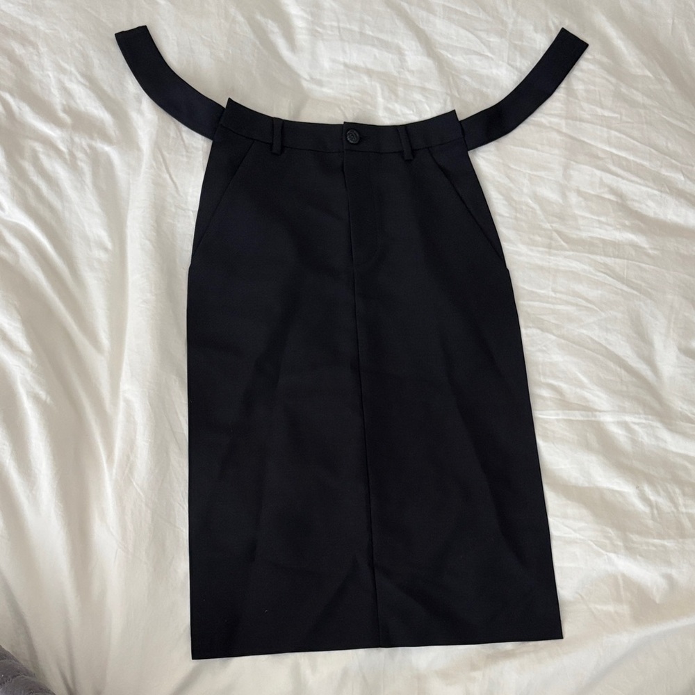 RARE Vivienne Westwood navy blue Pencil Skirt apron